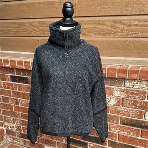 Nike Women's Therma Fleece Cowlneck Training Top Dark Gray Size Medium